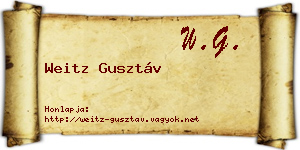 Weitz Gusztáv névjegykártya