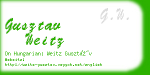 gusztav weitz business card